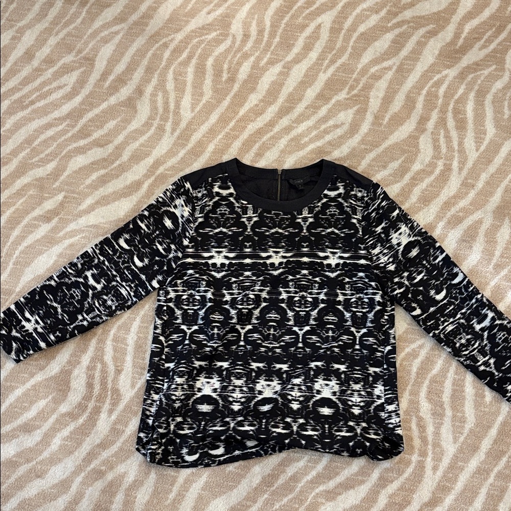 J. Crew Black and White Top